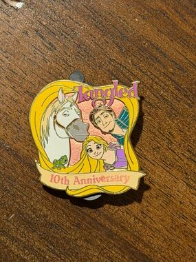 Disney Tangled Enamel Pin - Yellow, Purple, Pink, Green, White
